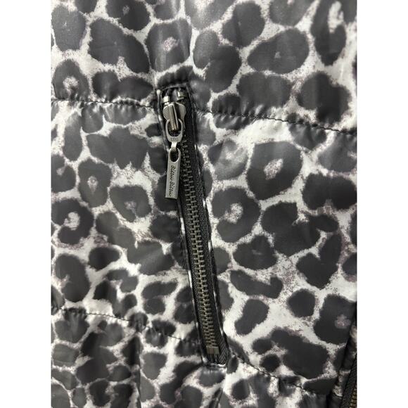 Puffer Jacket Animal Print Bisou Bisou Women’s Size M black/white - Picture 10 of 11